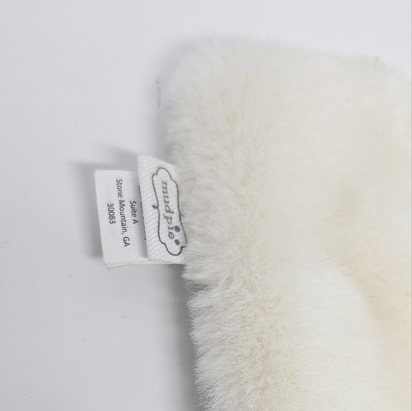 Mud Pie Lamb Lovey Sheep Plush Baby Woobie Security Blanket Fuzzy Furry Ivory - Picture 3 of 8